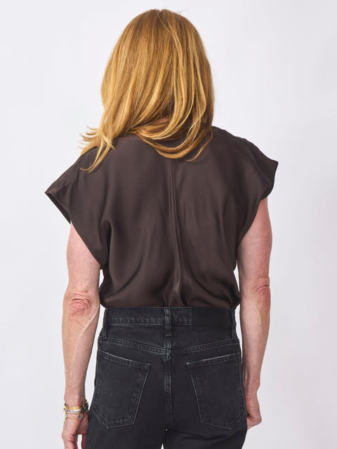 Monde Drape Bias, Black Coffee