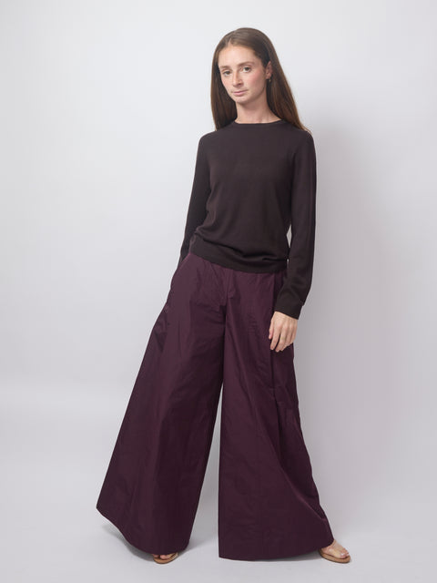 Light Knit Crew, Dark Brown
