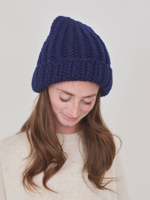 Soft Wool Roving Hat, navy