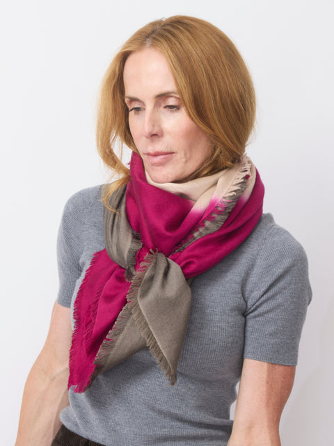 City Girl Satin Weave, Velvet Magenta/Armani Grey
