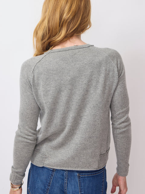 Round Neck Pullover, Grey
