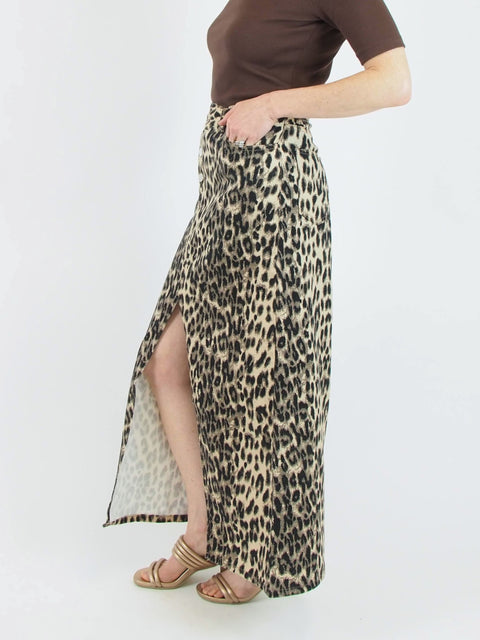 Sigge Skirt, Leopard print