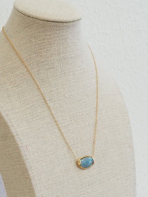 Opal 14k gold necklace