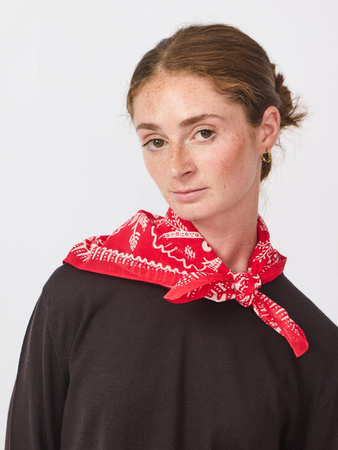 Cotton Ramble Bandana, Red Hot