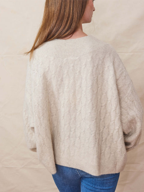 Cozy V-neck, Ivory