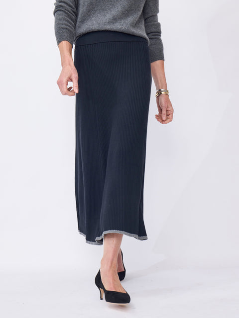 Alexa Knit Skirt, Black Combo