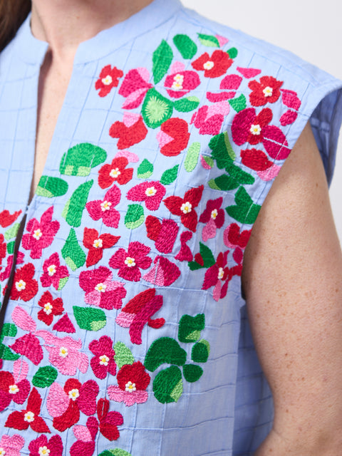 Gaia Top, bleu chine