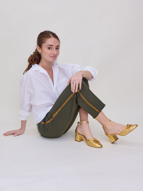 Wicklow, gold tuxedo stripe