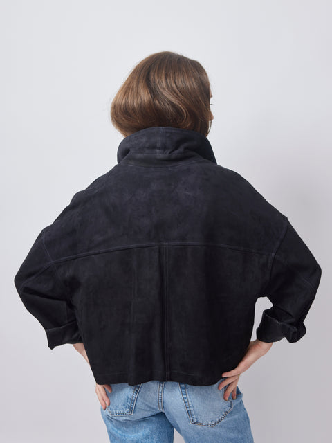 Miri suede, dark navy