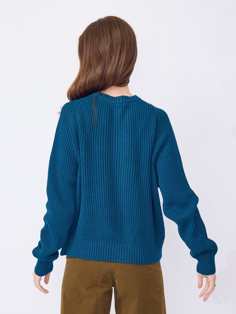 Avery Crew Neck, Teal