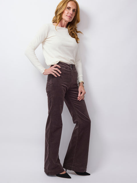 Brighton Wide Leg Cord, Chocolate