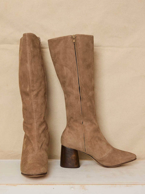 Tall Harlow, Latte Suede