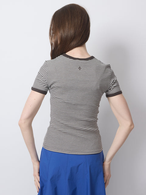 Salinas T-Shirt, mulch stripe