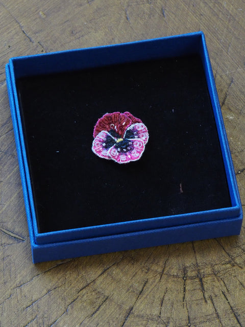 Rose Pansy Brooch