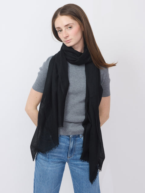 Whisper Cashmere Scarf, Black