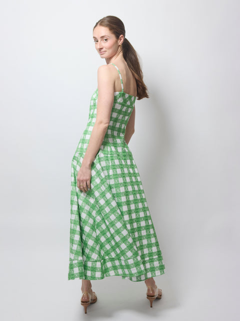 Drop Me A Note Dress, Grass Green