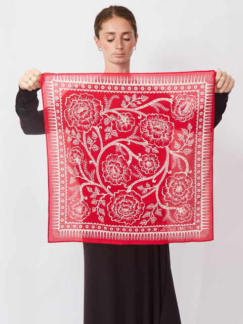 Cotton Ramble Bandana, Red Hot