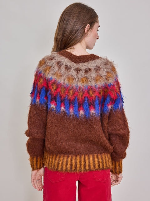Brookside Creek Sweater, Brick