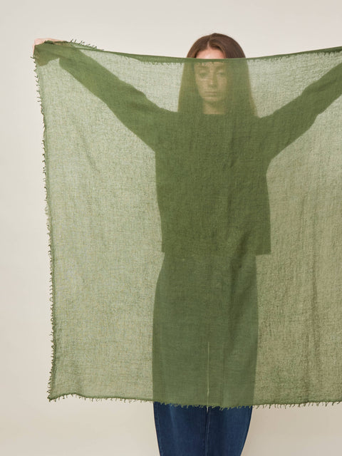 Whisper Cashmere Poet Square, dark khaki