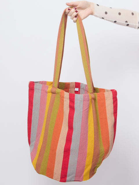 Garza Marfa Tote, Mauve Stripe