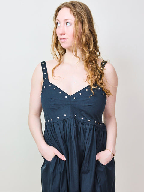 Reyes Dress, Black Stud