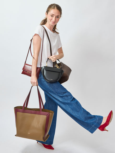 Ida Tote Medium, Cabana/Bordeaux