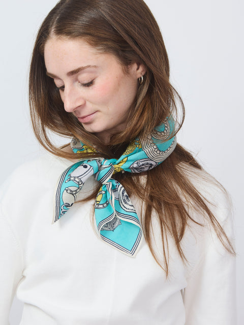Carre 65 Octopus Turquoise
