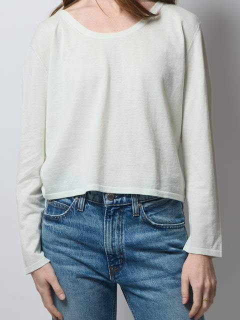 Cotton L/S Scoopneck, Luce