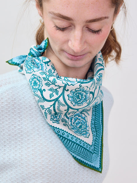 Ramble in Sage, silk bandana