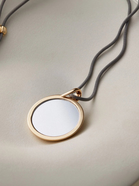 Nico Mirror Pendant Rope, Gold