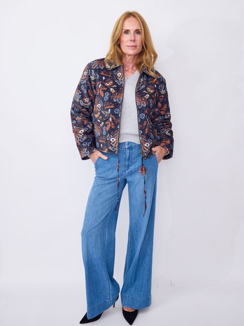 Lex Indigo Kilim Jacket, Dark Blue