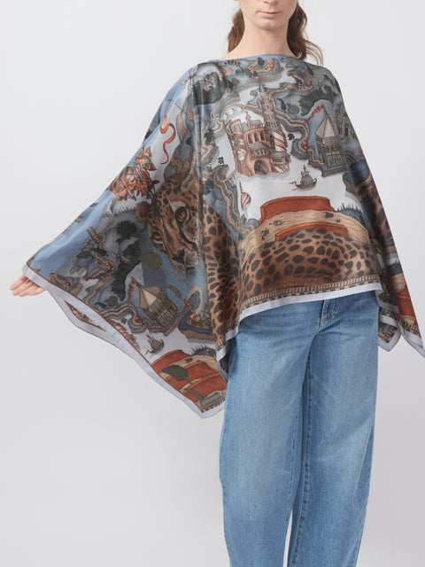 The Medici Cheetah Silk Slipover Top