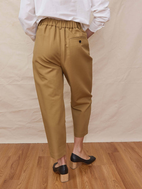 Sand Pant, moca double satin