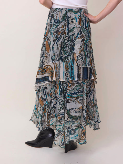 Callie Midi Skirt, Blue