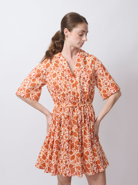 Valenti Mini Dress, night blooms sorbet