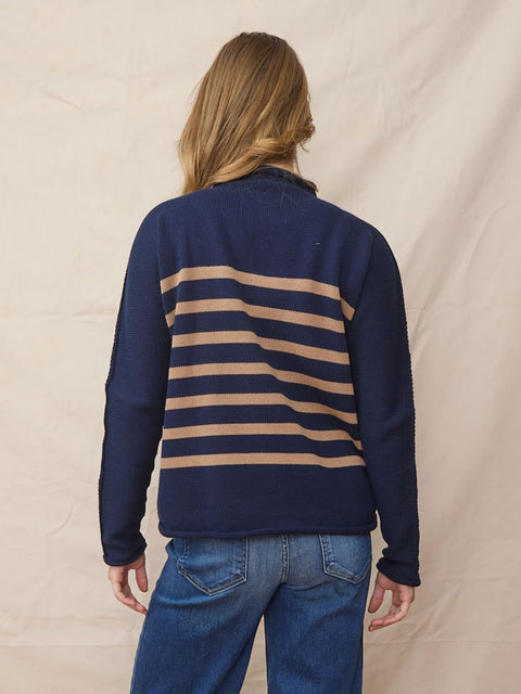 Monterey, Navy/Camel Stripe