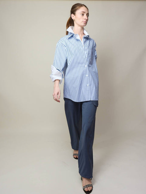 Double Shirt, Blue Stripe