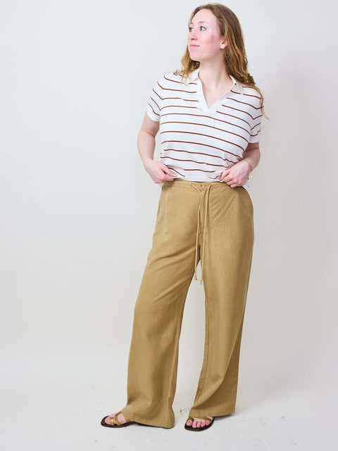 Brynn Tie Pant, Tan