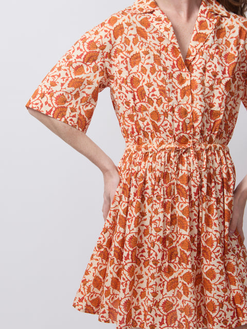 Valenti Mini Dress, night blooms sorbet