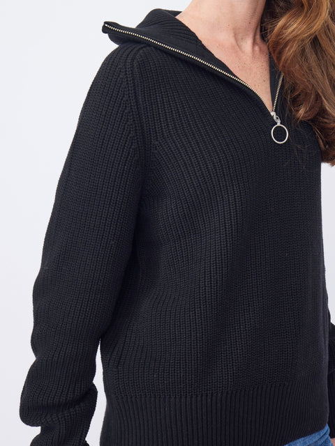 Devon Funnel Zip, Black