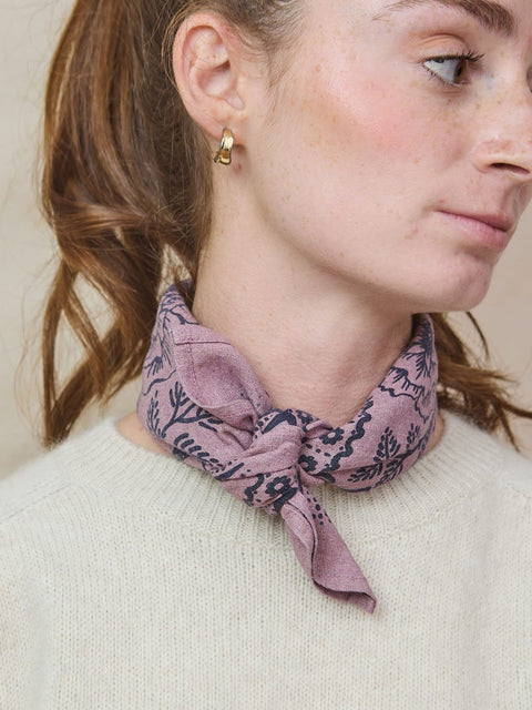 Natural Silk Bandana, Viola