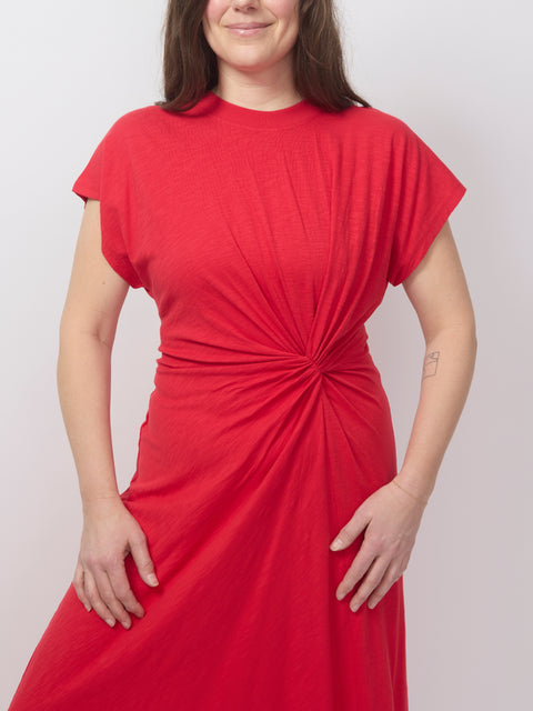 Volta Twist Dress, Samba Red