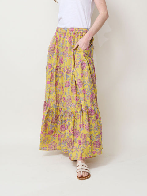 Paola Skirt, Citron Floral