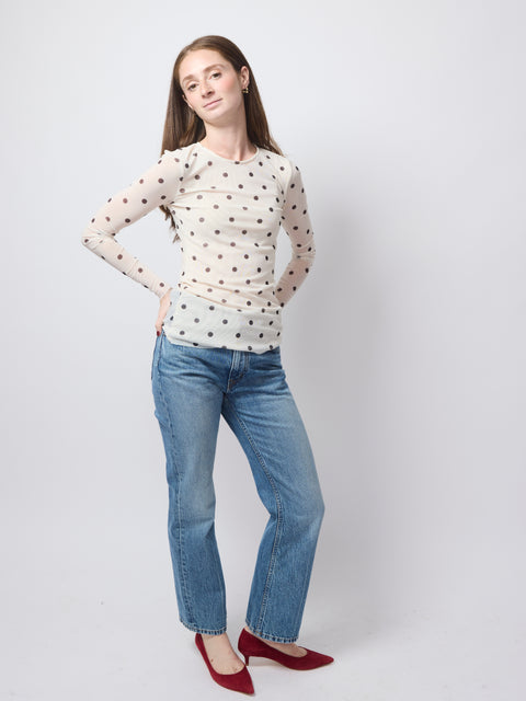 Jodie, Egret Creme Dot