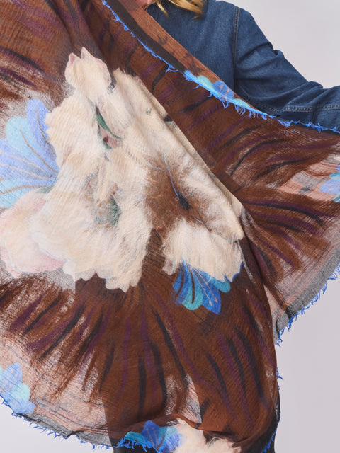 Evans Scarf, Autumnal Hibiscus