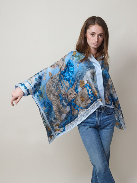 London Bridge, Silk Scarf Blouse, powder/frost