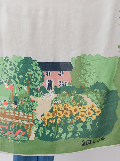 Secret Garden Square Scarf, Green