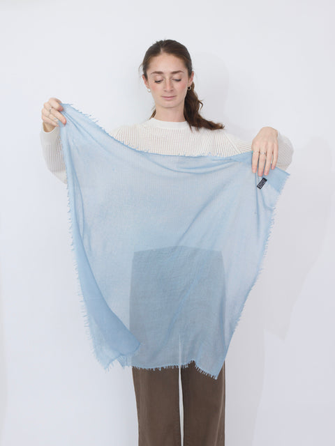 Cashmere Whisper Neckerchief, Light Mid Blue