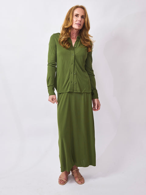 Merce Slinky Skirt, Cypress