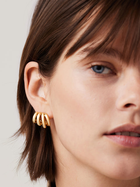 Monroe Earrings, Gold